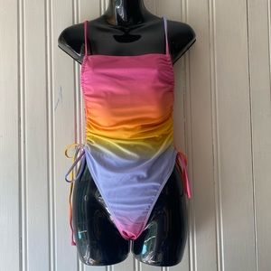 rainbow one piece swimsuit ‼️